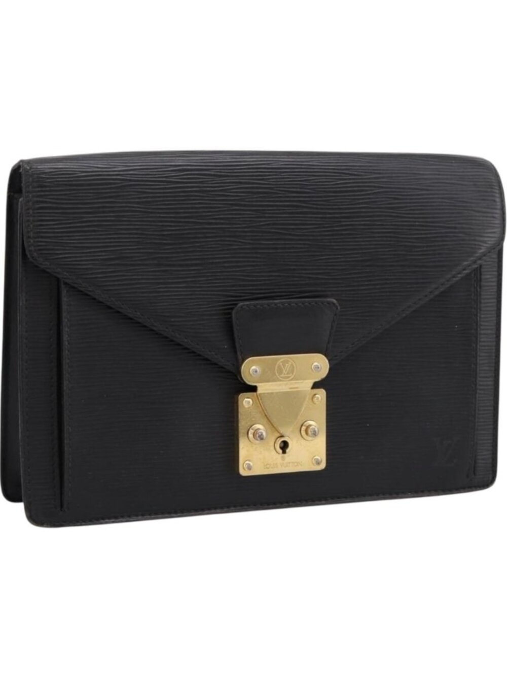 LOUIS VUITTON Epi Serie Dragonne Clutch Bag Black Noir M52612
